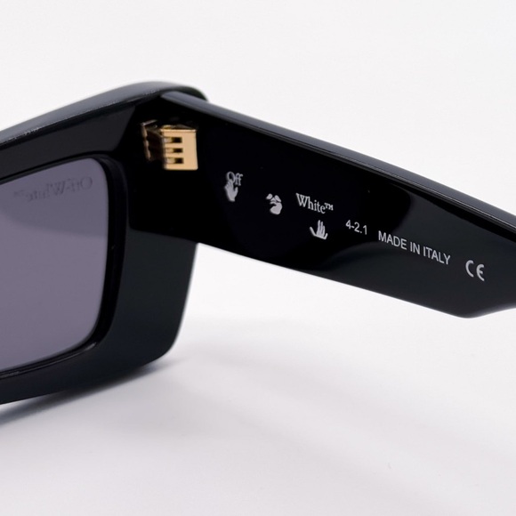 NEW OFF-WHITE ACCRA 007 BLACK SUNGLASSES CAT EYE WOMEN OERI027 1007 OFF-WHITE - Picture 9 of 10